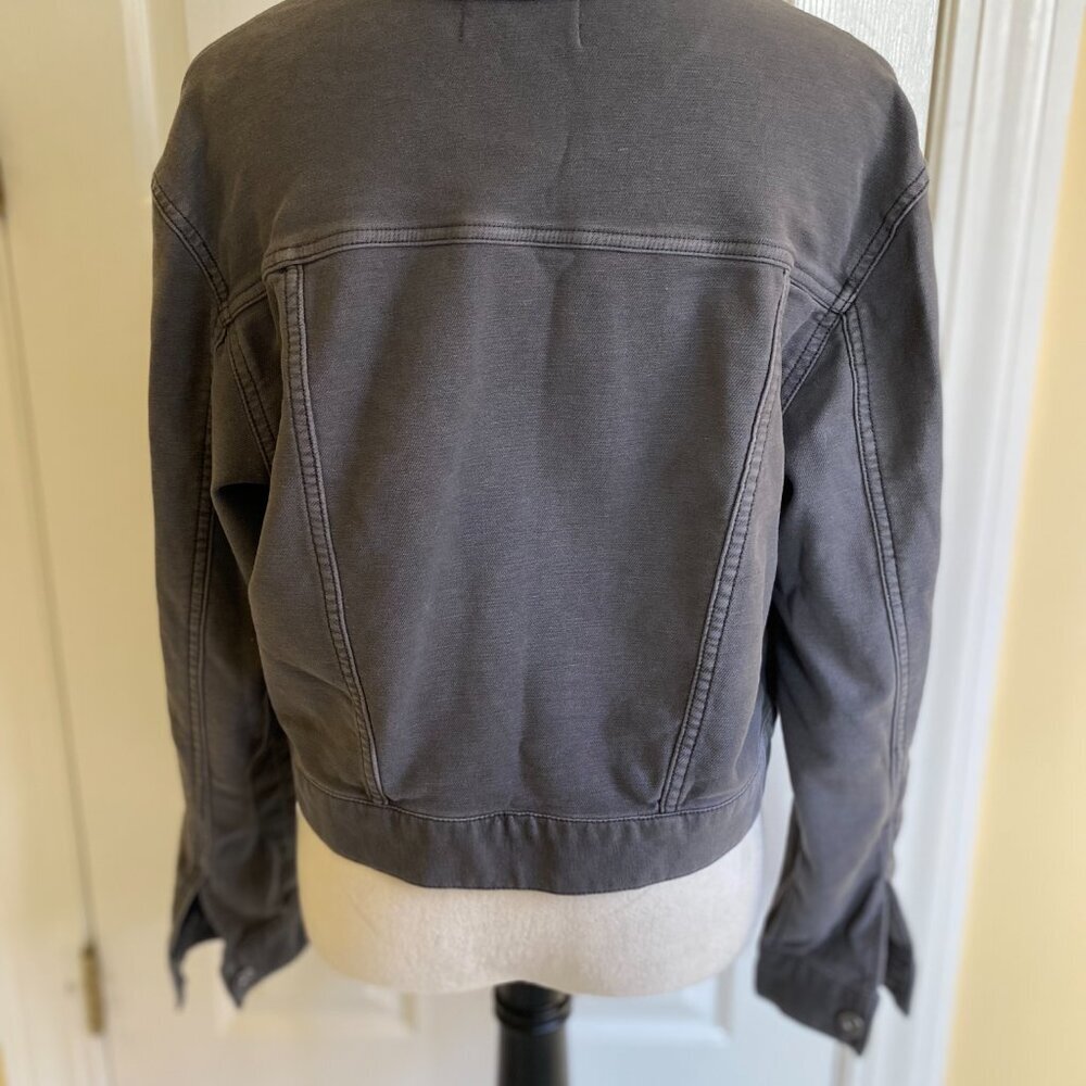 THE NORMAL BRAND, comfort terry trucker military style jacket gray sz xs - Picture 5 of 8